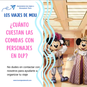 ¿cuánto cuestan las comidas con personajes en disneyland paris?