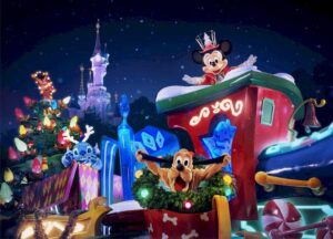 decoración temporada navidad disneyland paris