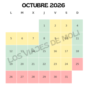 calendario precios disneyland paris octubre 2026