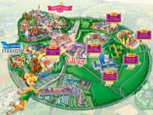 mapa hoteles disneyland paris