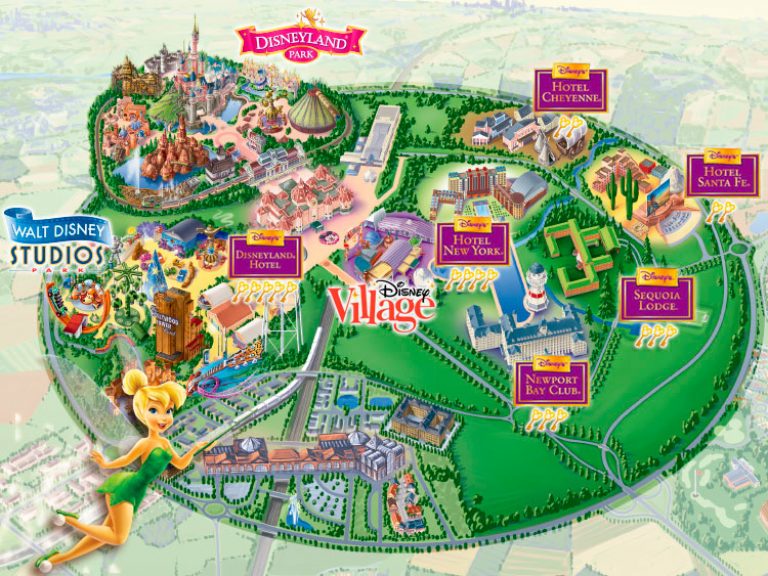 mapa hoteles disneyland paris